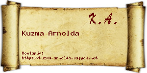 Kuzma Arnolda névjegykártya